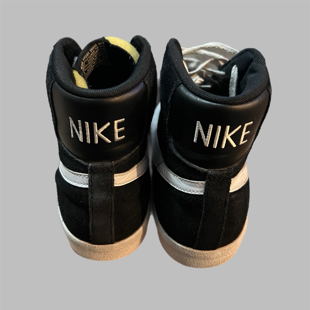 Nike Blazers Black and White Suede Mid-Top Sneakers - Picture 3 of 4